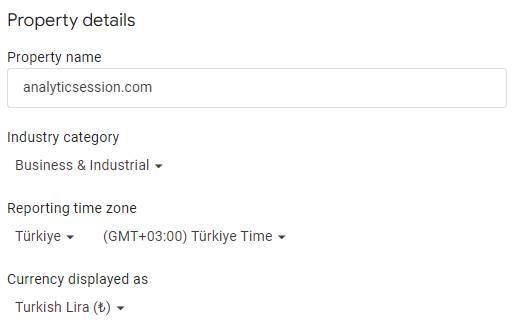 GA4 para birimi değişimi. Türk Lirasından Dolar'a değişim